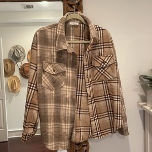 Mixed Plaid Flannel Shirt